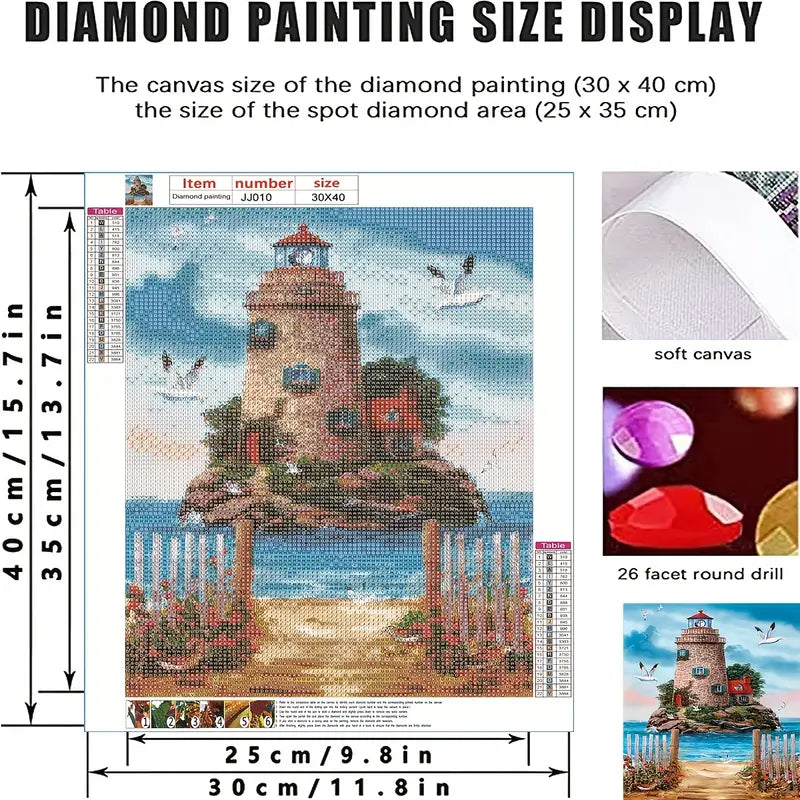 5D Diamond Painting Kit — Lighthouse