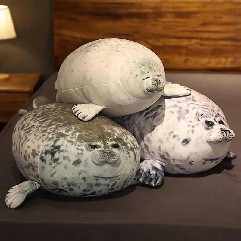 Kawaii Spotted Seal Plush Pillow