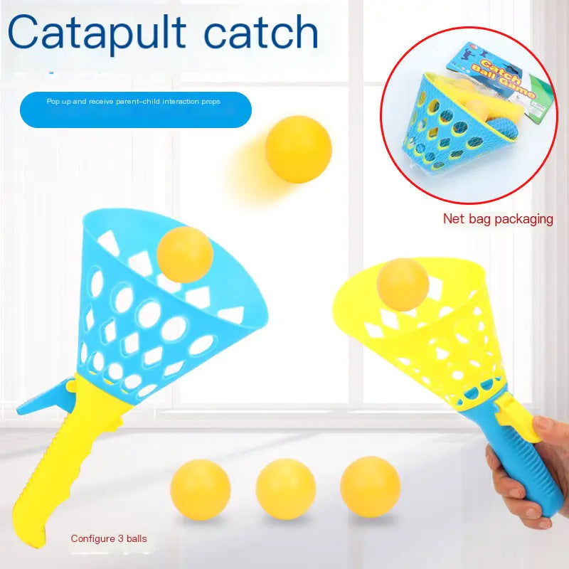 Dual-Pod Catch & Throw Ball Toy